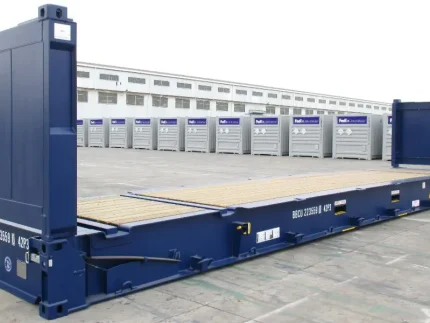 40 Fuß Flat Rack Container ohne Seitenwände
