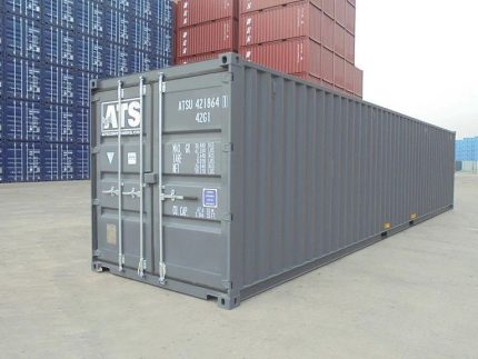 40 Fuß High Cube Seecontainer Dry 1. Reise Außenansicht