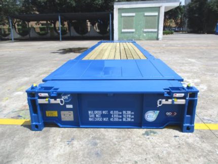 20 Fuß Flat Rack Container ohne Seitenwände