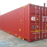 45 Fuß High Cube Seecontainer Dry 1. Reise Außenansicht