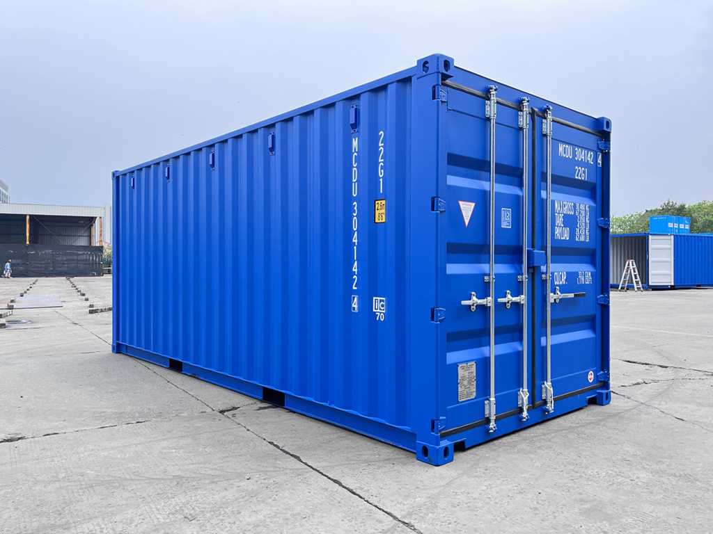 Seecontainer 20 Fuß Dry 1 Reise neuwertig Außenansicht