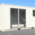Hochsicherer Industriecontainer aus verstärktem Stahl im Außeneinsatz