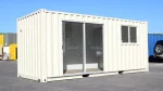 Hochsicherer Industriecontainer aus verstärktem Stahl im Außeneinsatz