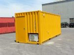Mobile Kantine im Seecontainer auf Baustelle installiert