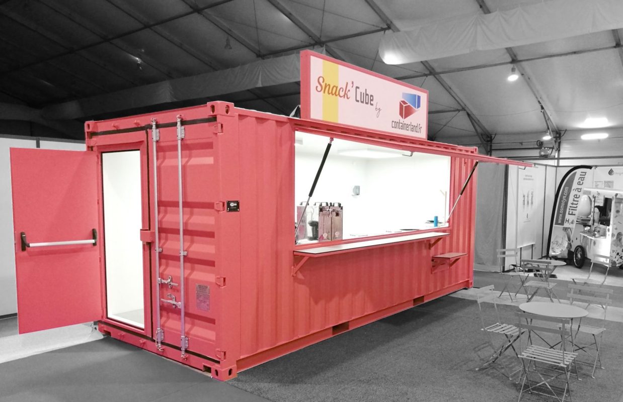 20 Fuß Barcontainer mit seitlicher Öffnung und Verkaufstheke
