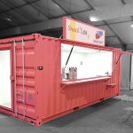 20 Fuß Barcontainer mit seitlicher Öffnung und Verkaufstheke