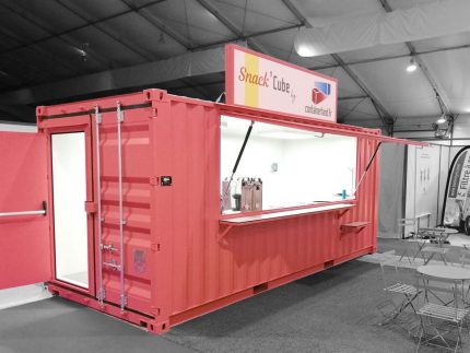 20 Fuß Barcontainer mit seitlicher Öffnung und Verkaufstheke