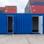 20-Fuß Lagercontainer aus Cortenstahl mit zwei seitlichen Zugangstüren