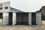 20-Fuß Container mit vier seitlichen Türen geöffnet im Lagerbetrieb