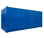 20-Fuß Bürocontainer aus Cortenstahl mit Fenster im Außenbereich